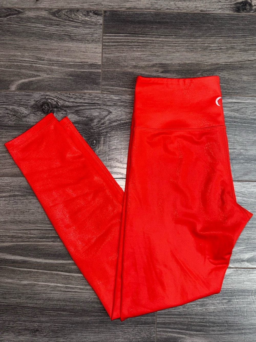ZYIA Active Light n Tight Metallic Orange 7/8 Leggings Size 2